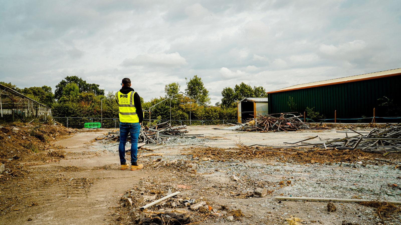 Our team on site during clearance of the former nursery.