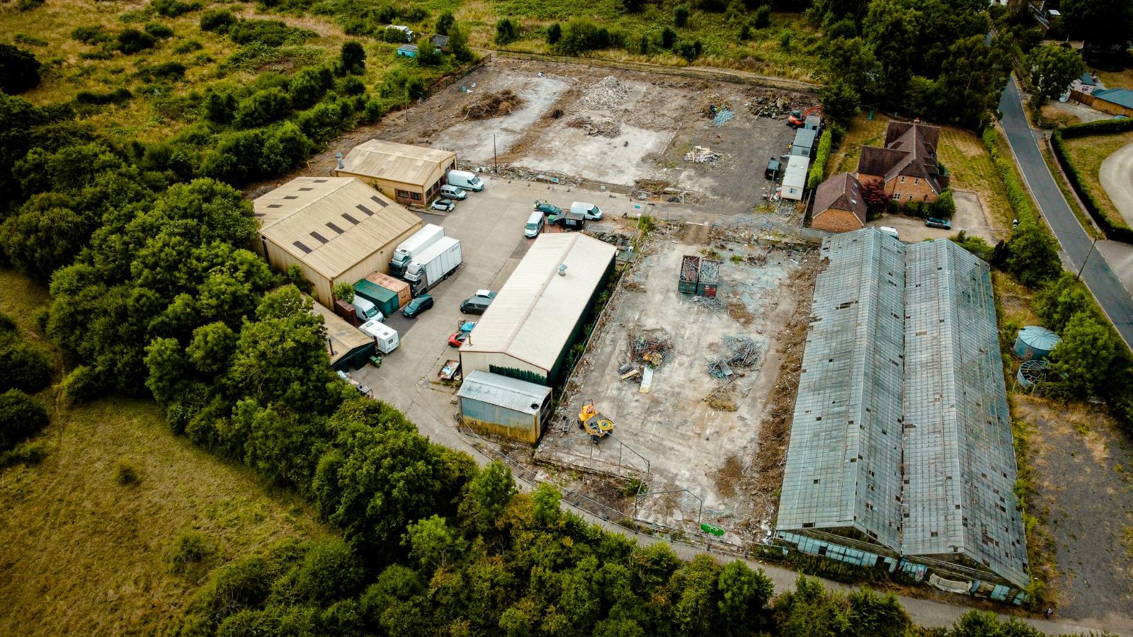 The site fully cleared and ready for the demolition and groundworks packages.