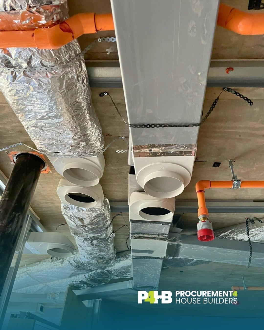 MVHR ductwork routed through the ceiling voids.