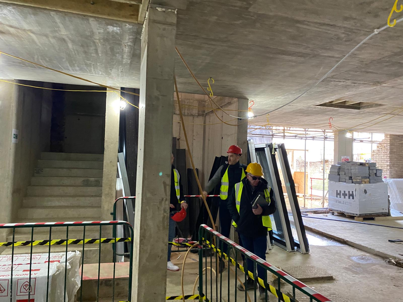 Progress review on site ahead of the fit out packages.